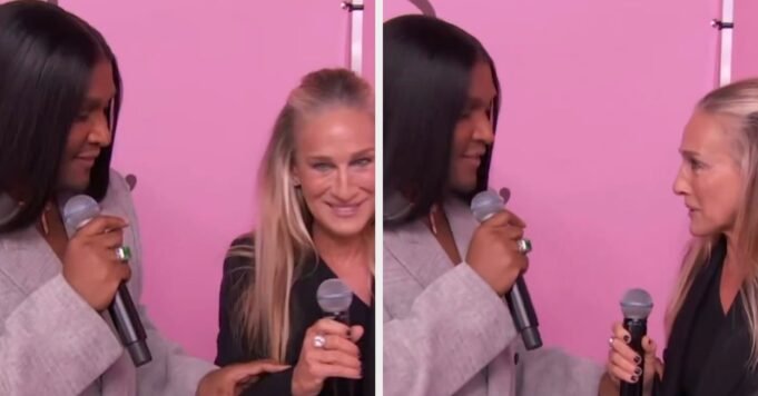 人們在嘲笑莎拉·傑西卡·帕克在維多利亞的秘密時裝秀上接受采訪的尷尬時刻| mtgamer.com