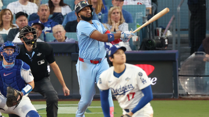 小弗拉基米爾·格雷羅 (Vladimir Guerrero Jr.) 是十月最可靠的超級巨星，帶領藍鳥隊兩次獲得世界大賽勝利。| mtgamer.com