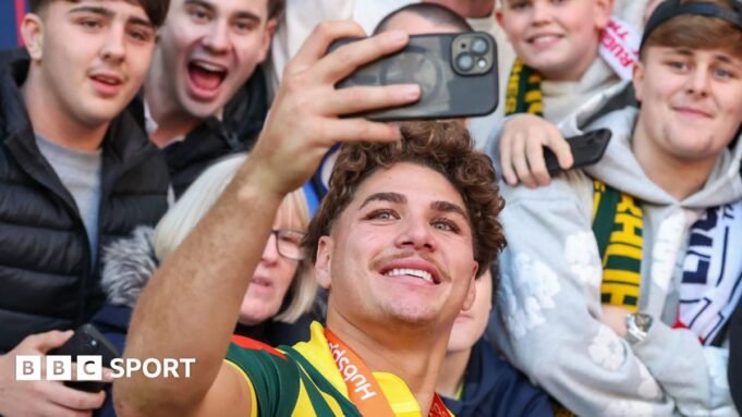 “橄欖球聯盟的賈斯汀 Reece Walsh scores