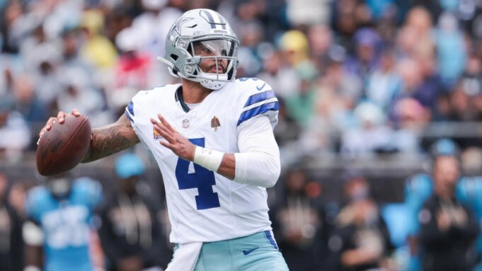 牛仔隊 vs. 野馬 牛仔隊 vs. 野馬隊:哪裡觀看 NFL 第 8 週、比分預測、投注賠率、尼克斯隊 vs. 普雷斯科特隊比賽促銷| mtgamer.com