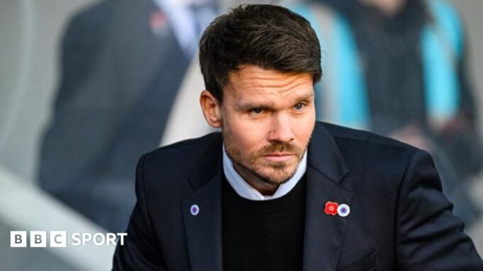 Rangers Head Coach Danny Rohl during a William Hill Premiership match between Rangers and Kilmarnock at Ibrox Stadium, on October 26, 2025, in Glasgow, Scotland.