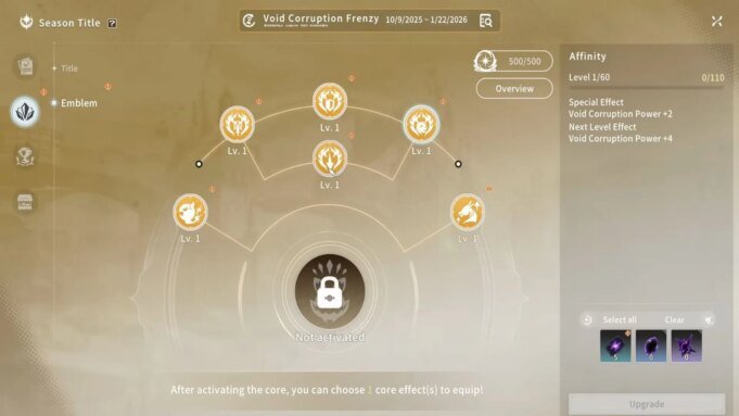 Emblem screen in BPSR (Image via A Plus) 