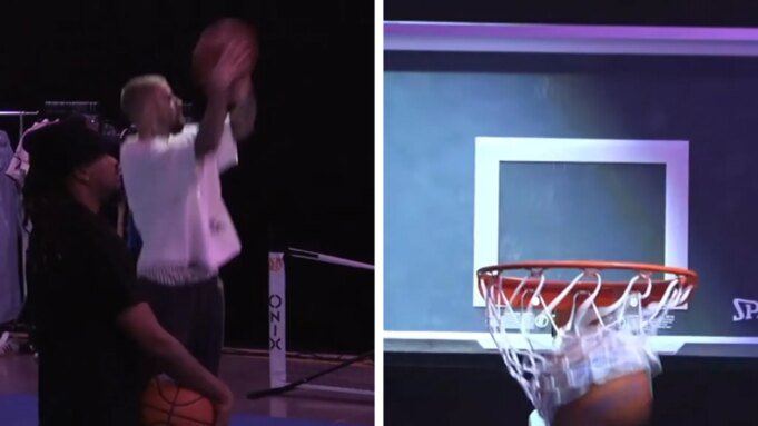 賈斯汀·比伯在首個 賈斯汀·比伯在首個 Twitch 直播中投籃| mtgamer.com