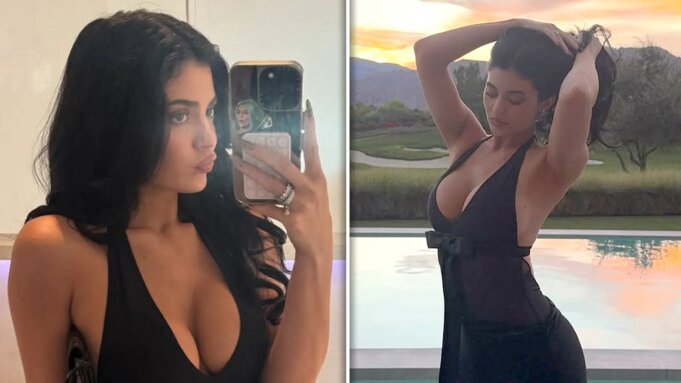 凱莉·詹納 (Kylie Jenner) 身穿豐滿黑色連衣裙擺出姿勢
| mtgamer.com