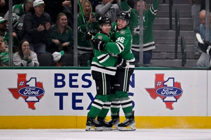 Dallas Stars Mikko Rantanen and Miro Heiskanen