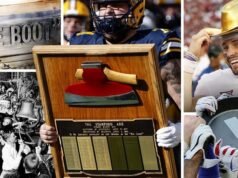 Inside weird and wonderful college football rivalry trophies USC Stanford Michigan | mtgamer.com Inside weird and wonderful college football rivalry trophies USC Stanford Michigan | mtgamer.com