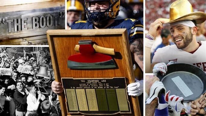 Inside weird and wonderful college football rivalry trophies USC Stanford Michigan | mtgamer.com
