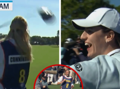 凱特琳·克拉克 (Caitlin Clark) 在職業-業餘配對賽上嘲笑索菲·坎寧安 (Sophie Cunningham) 的鑽扇和開球
| mtgamer.com 凱特琳·克拉克 (Caitlin Clark) 在職業-業餘配對賽上嘲笑索菲·坎寧安 (Sophie Cunningham) 的鑽扇和開球
| mtgamer.com