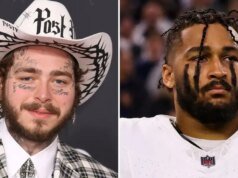 波斯特·馬龍在酋長隊與牛仔隊的感恩節比賽中向馬肖恩·尼蘭致敬
| mtgamer.com 波斯特·馬龍在酋長隊與牛仔隊的感恩節比賽中向馬肖恩·尼蘭致敬
| mtgamer.com