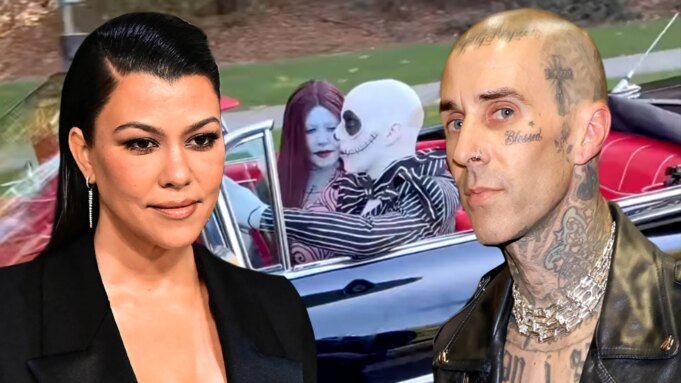 考特尼·卡戴珊 (Kourtney Kardashian) 和特拉維斯·巴克 (Travis Barker) 身著“聖誕夜驚魂”服裝| mtgamer.com