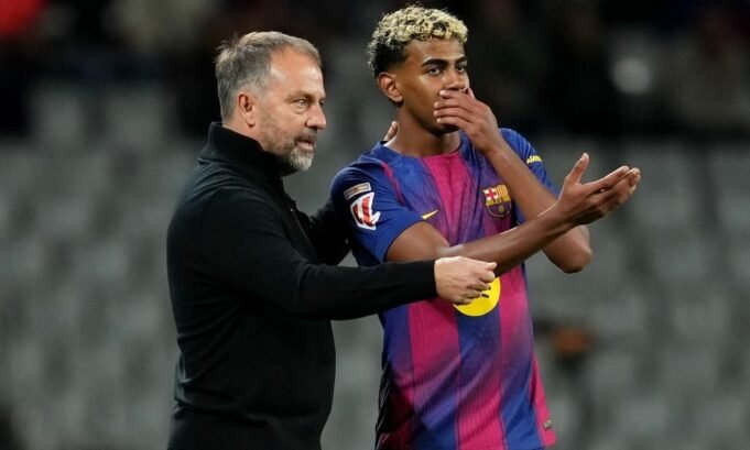 Lamine Yamal, Barcelona player, Hansi Flick